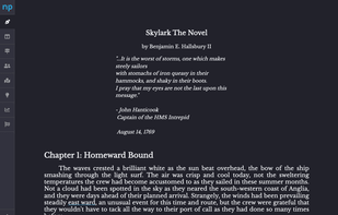 The Manuscript view is an endlessly scrollable view of your novel. This is what your readers will see.