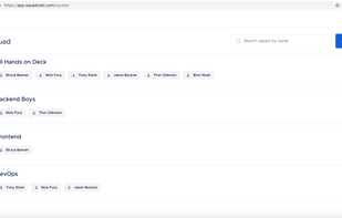 Squadcast Squads & Smart squads page
