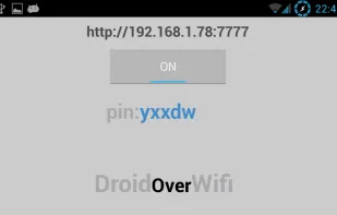 Droid Over Wifi screenshot 1