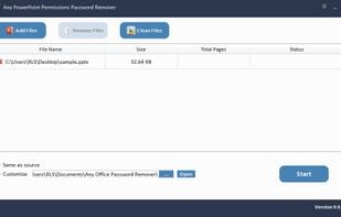 Any PowerPoint Permissions Password Remover screenshot 1