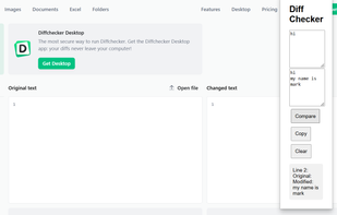Diff Checker Chrome Extension screenshot 1