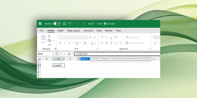 Excel adds AI copilot function for natural language cell filling and data classification image
