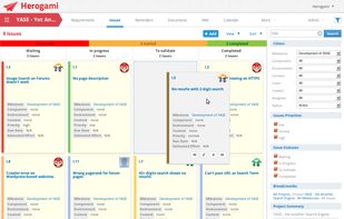 Issue management with large cards and drag 'n drop