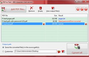 PDF to Text screenshot 1