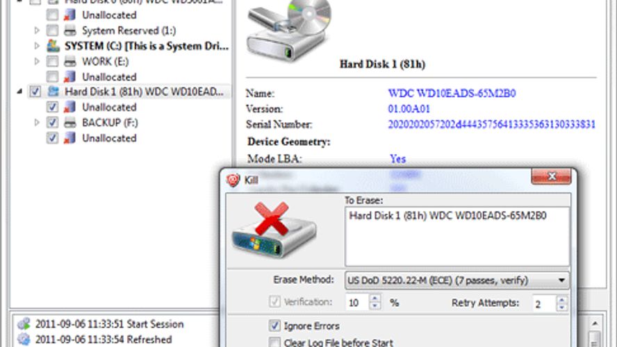 Active killdisk active kill disk is disk eraser software for