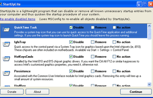 StartUpLite screenshot 1
