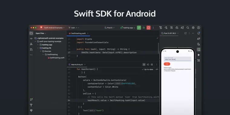 You can now develop native Android applications with Apple's Swift programming language image
