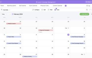 Stay on top of your schedule and eliminate overdues with the Calendar view.