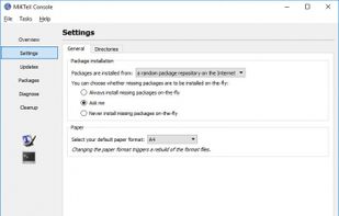 MiKTeX screenshot 1