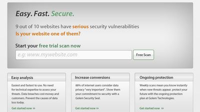 Website security scan page