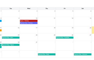 Calendar view
