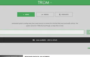 When there are new stories this message will appear. also, you can change between light and dark theme with the switch in the top right .