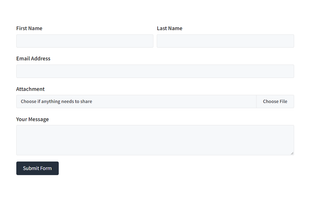 Fully responsive contact form created with Forminix.