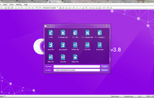 Open a new file screen.