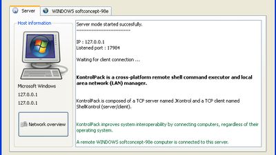KontrolPack 1.4.0 : JKontrol server on MS Windows XP SP 2