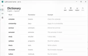 Add and manage words in your personal vocabulary dictionary.