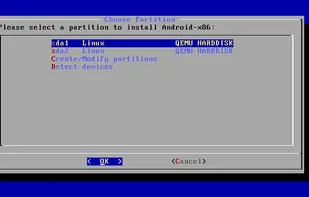 Android-x86 screenshot 1