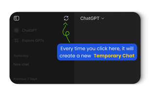ChatGPT: Temporary chat always ON screenshot 1