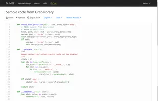 dumpz.org screenshot 1