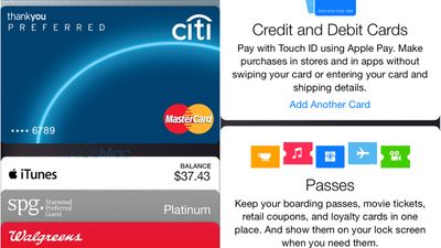 Screenshot of creditcards and advice for setting up new cards and passes.