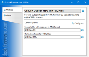 Convert Outlook MSG to HTML Files screenshot 1