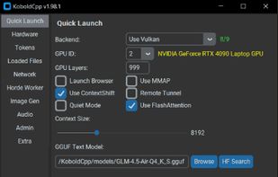 KoboldCpp screenshot 2