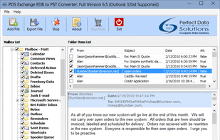 PDS Exchange EDB to PST Converter screenshot 1