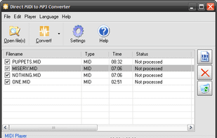 Direct MIDI to MP3 Converter screenshot 1