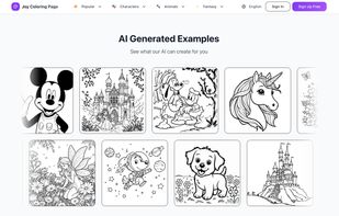 Joy Coloring Page screenshot 1