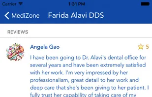 Reviews by other users for doctor