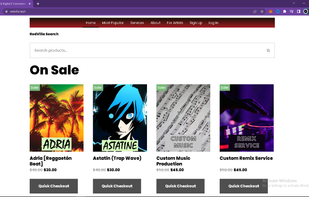 This is a landing page of RedVilla which consists of items for sale on top and, other categories as we scroll down.