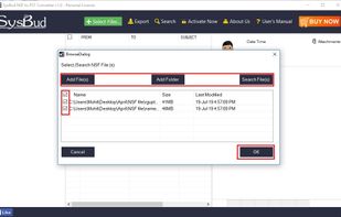 SysBud NSF to PST Converter screenshot 1