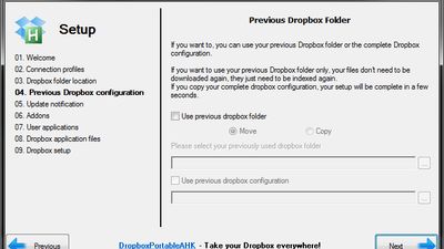 Previous DropBox Folder