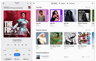 Tonearm displaying the public, unauthenticated home page