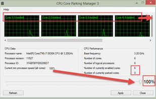 CPU Core Parking Manager 3 screenshot 1