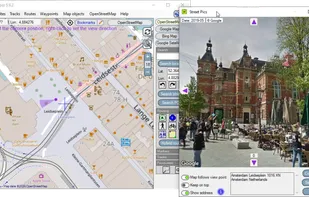 Streetpics view example next to map
