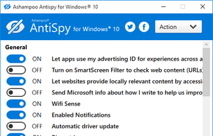 Ashampoo AntiSpy for Windows 10 screenshot 1
