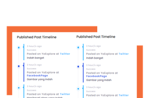 You can monitor which content was successful or failed to be published on each platform and which one is still scheduled – all from one place.