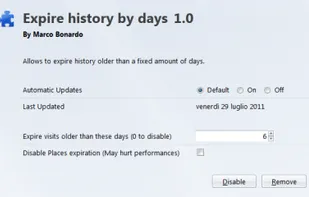 Expire history by days screenshot 1