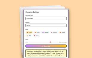 Character Headcanon Generator