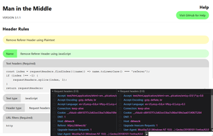 Headers can be modified using JavaScript.