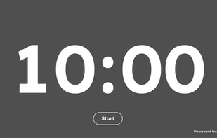 Aftel countdown timer screenshot showing controls ten minutes remaining