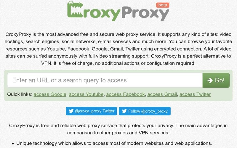 CroxyProxy Web Proxy: Reviews, Features, Pricing & Download | AlternativeTo