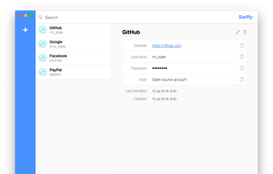 Swifty - Password Manager screenshot 1