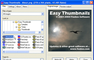 Easy thumbnails screenshot 1