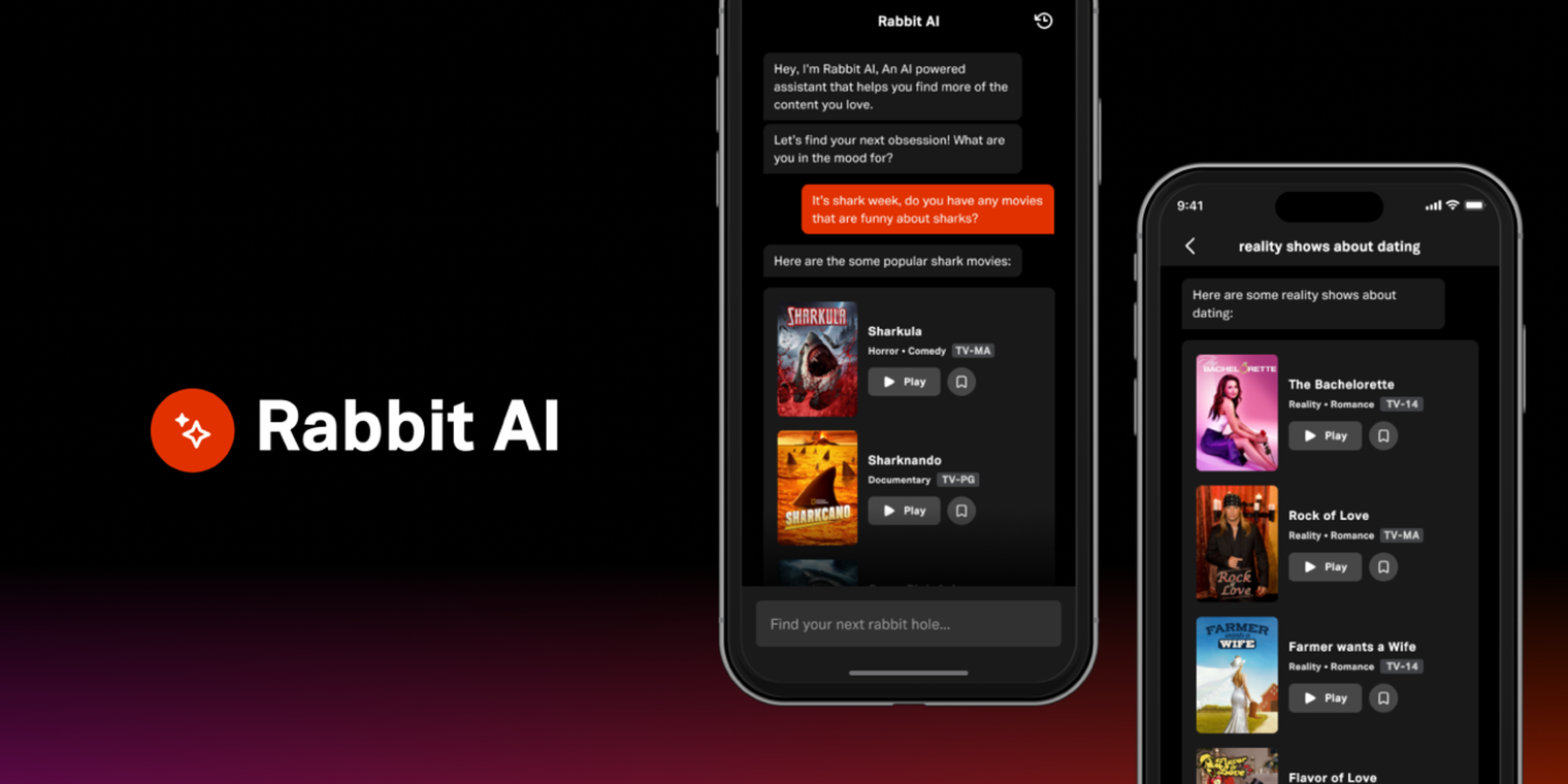 Tubi introduces 'Rabbit AI', a GPT-4 powered content discovery feature image