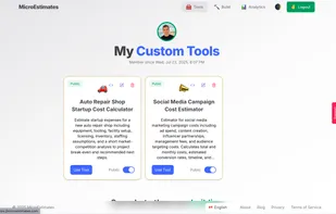 MicroEstimates screenshot 2