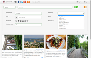 If you have a certain budget and length in mind for your trip, you can expand the search panel and narrow the search to only show blogposts that are relevant to you. Search terms include location, date and activity type as well, should you want to look for something more specifc.
