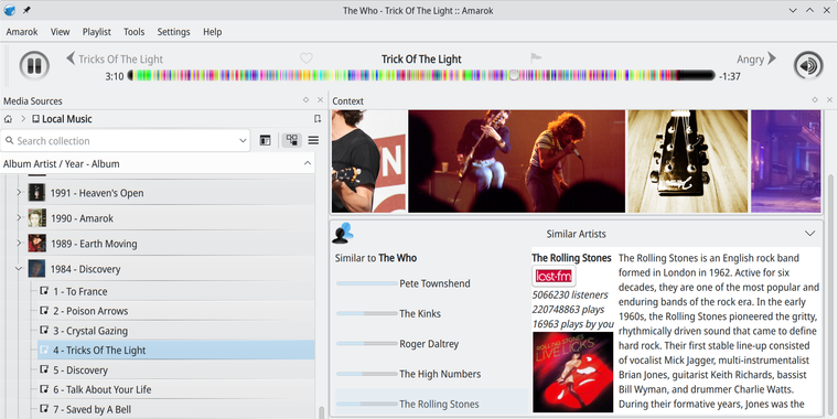 Amarok releases version 3.1 with Last.fm integration and KDE Frameworks update