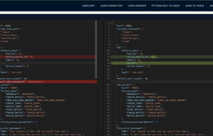 Json Diff checker output